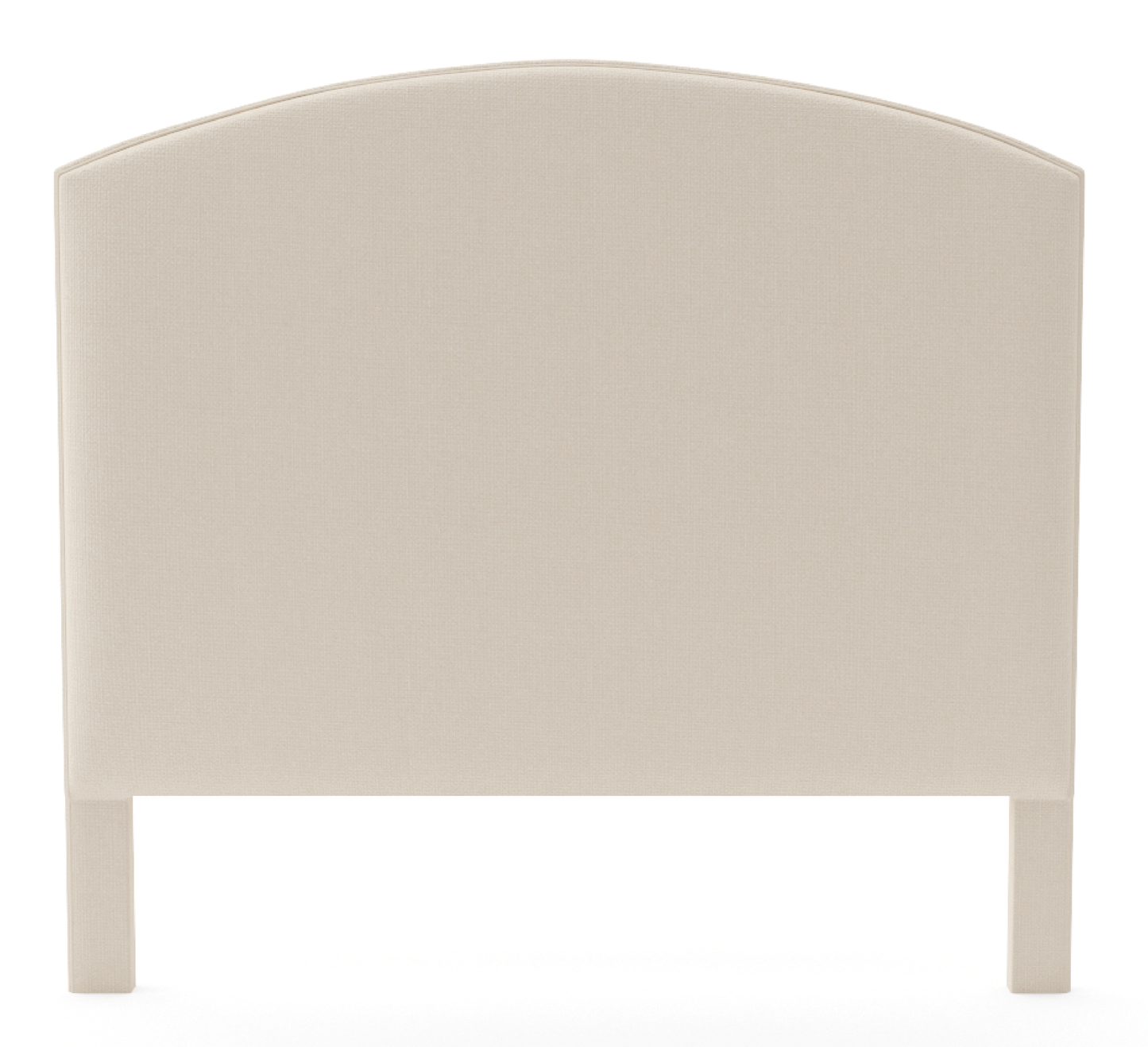 cream colored upholstered headboard