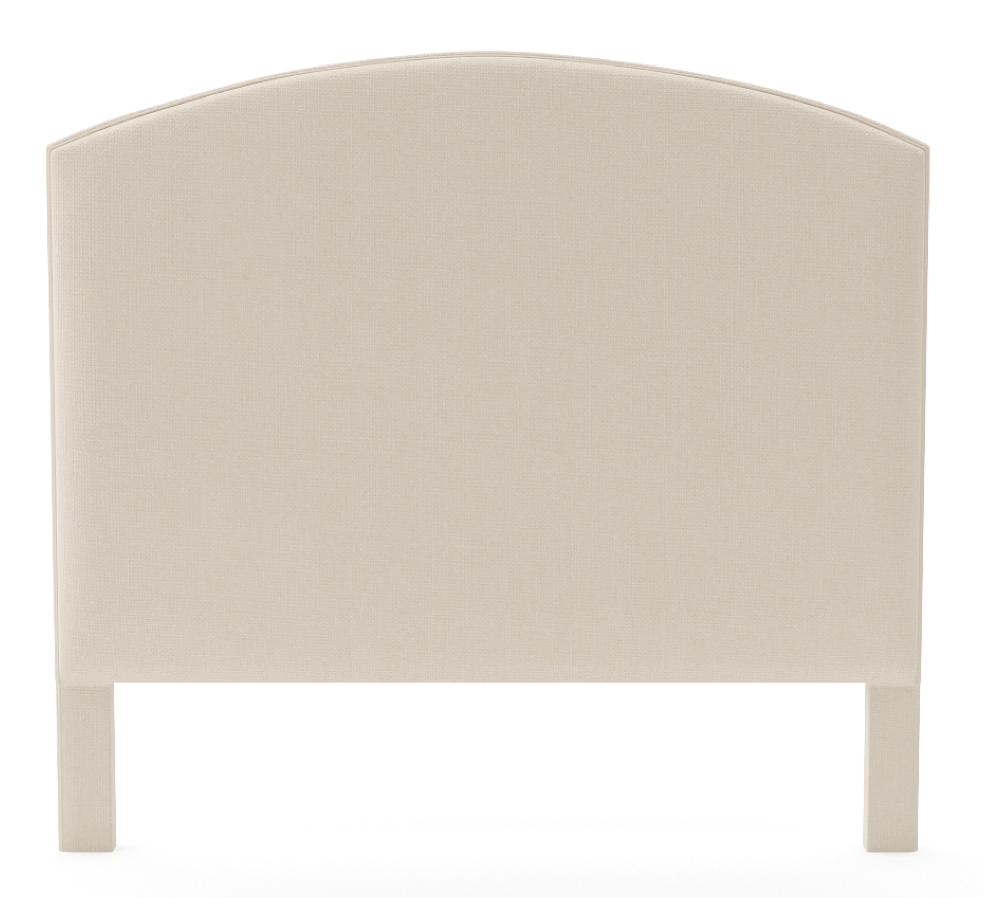 cream colored upholstered headboard