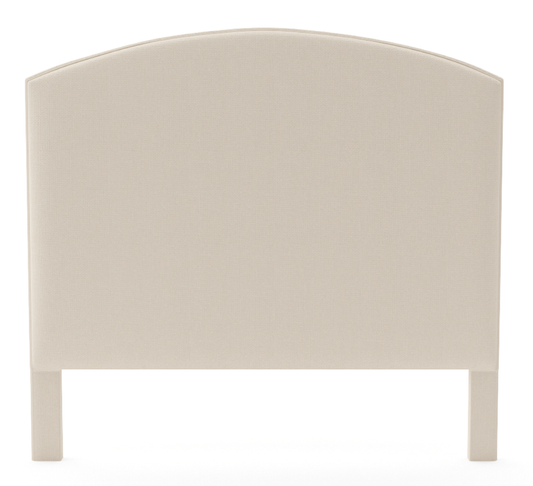 cream colored upholstered headboard